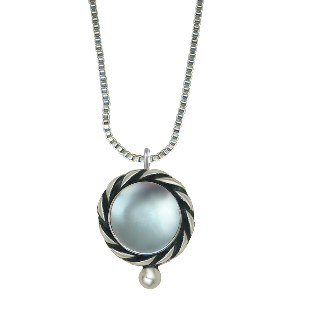 Sterling Silver Little Blue Topaz Pendant Necklace